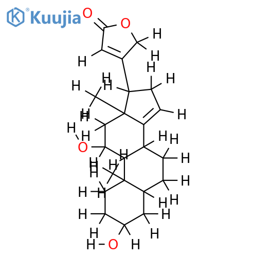 3beta,11alpha-Dihydroxy-5beta-carda-14,20(22)-dienolid structure