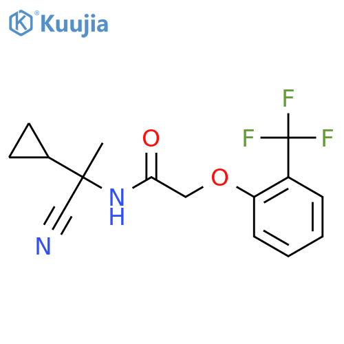 N-(1-cyano-1-cyclopropylethyl)-2-[2-(trifluoromethyl)phenoxy]acetamide structure