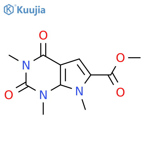 Methyl 1,3,7-Trimethyl-2,4-dioxo-1H,2H,3H,4H,7H-pyrrolo2,3-dpyrimidine-6-carboxylate structure