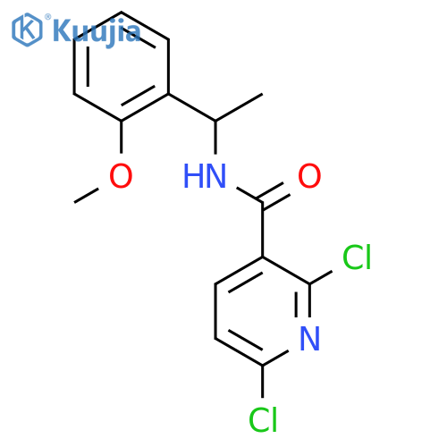 2,6-dichloro-N-[1-(2-methoxyphenyl)ethyl]pyridine-3-carboxamide structure