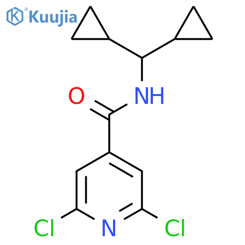2,6-dichloro-N-(dicyclopropylmethyl)pyridine-4-carboxamide structure