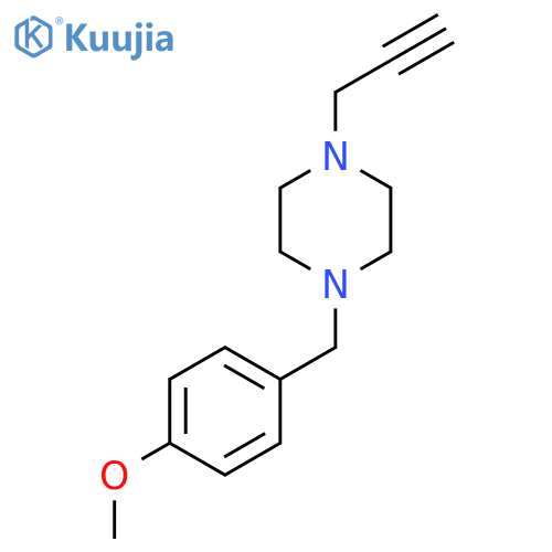 1-(4-methoxyphenyl)methyl-4-(prop-2-yn-1-yl)piperazine structure