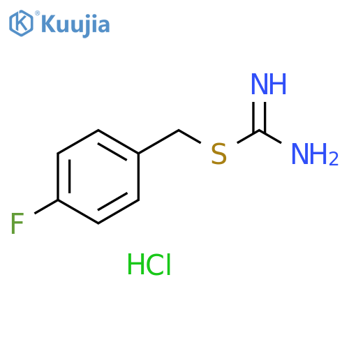 Amino(4-fluorobenzyl)sulfanylmethaniminium chloride structure