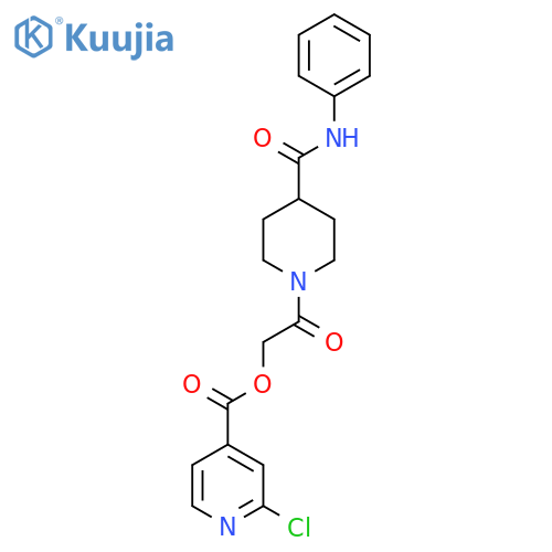 2-Oxo-2-[4-(phenylcarbamoyl)piperidin-1-YL]ethyl 2-chloropyridine-4-carboxylate structure