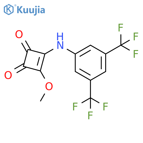 3-{3,5-Bis(trifluoromethyl)phenylamino}-4-methoxycyclobut-3-ene-1,2-dione structure