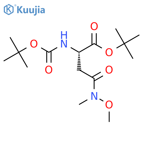 N-alpha-t-Butyloxycarbonyl-N-beta-methyl-N-beta-methoxy-L-aspargine alpha-t-butyl ester structure