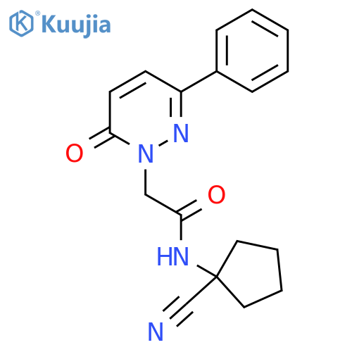 N-(1-cyanocyclopentyl)-2-(6-oxo-3-phenyl-1,6-dihydropyridazin-1-yl)acetamide structure