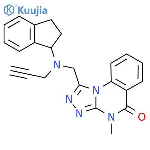 1-{[(2,3-dihydro-1H-inden-1-yl)(prop-2-yn-1-yl)amino]methyl}-4-methyl-4H,5H-[1,2,4]triazolo[4,3-a]quinazolin-5-one structure