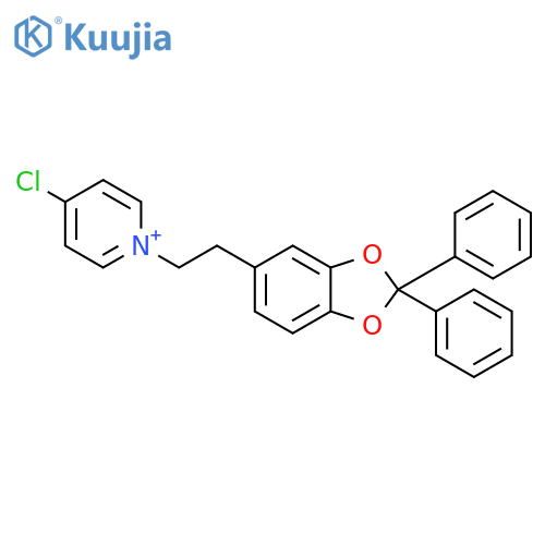 Pyridinium, 4-chloro-1-[2-(2,2-diphenyl-1,3-benzodioxol-5-yl)ethyl]- structure