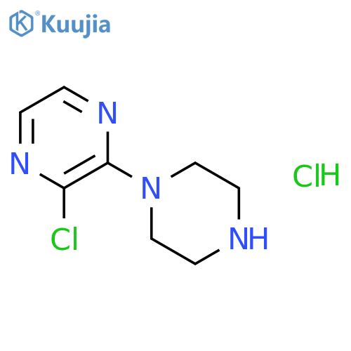 Pyrazine, 2-chloro-3-(1-piperazinyl)-, hydrochloride structure