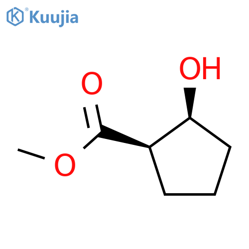 Cyclopentanecarboxylicacid, 2-hydroxy-, methyl ester, (1R-cis)- (9CI) structure