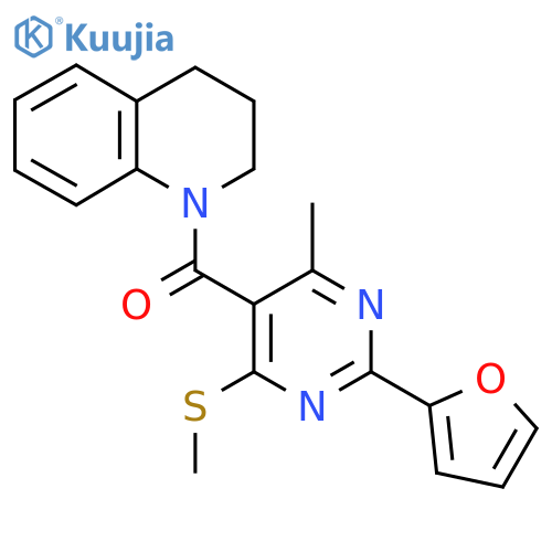 3,4-dihydro-2H-quinolin-1-yl-[2-(furan-2-yl)-4-methyl-6-methylsulfanylpyrimidin-5-yl]methanone structure