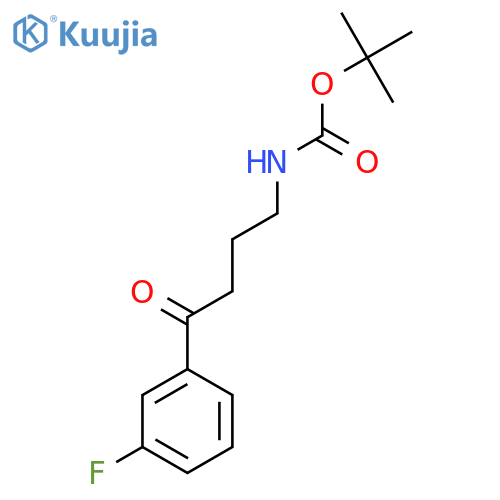 tert-butyl N-4-(3-fluorophenyl)-4-oxobutylcarbamate structure