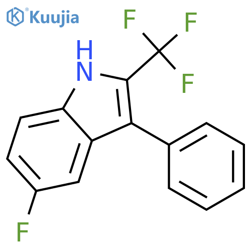 5-Fluoro-3-phenyl-2-(trifluoromethyl)-1H-indole structure