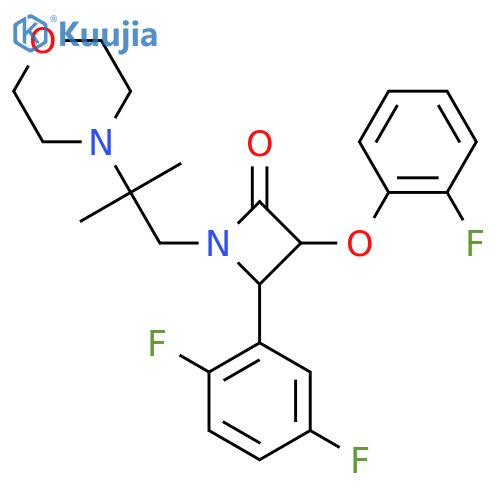 4-(2,5-Difluorophenyl)-3-(2-fluorophenoxy)-1-[2-methyl-2-(morpholin-4-yl)propyl]azetidin-2-one structure