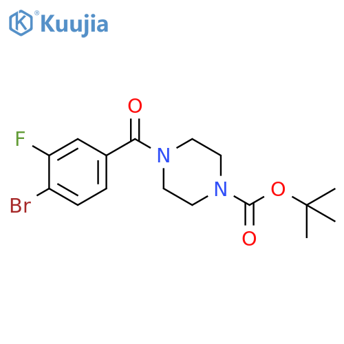 tert-Butyl 4-[(4-bromo-3-fluorophenyl)carbonyl]piperazine-1-carboxylate structure