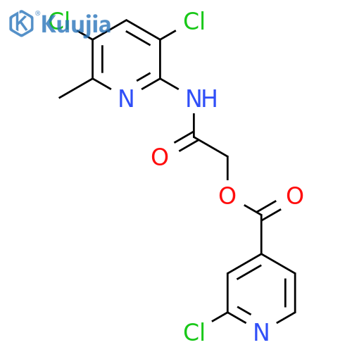 [(3,5-Dichloro-6-methylpyridin-2-yl)carbamoyl]methyl 2-chloropyridine-4-carboxylate structure