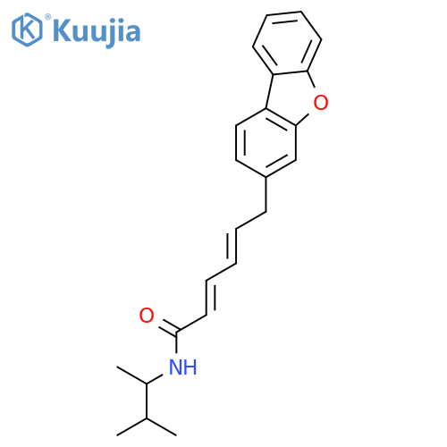 2,4-Hexadienamide, 6-(3-dibenzofuranyl)-N-(1,2-dimethylpropyl)- structure