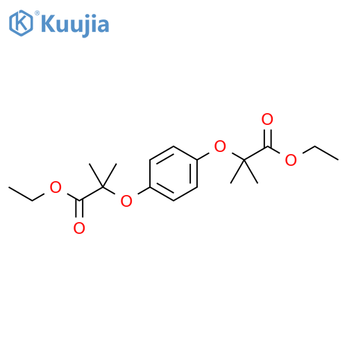 Propanoic acid, 2,2'-[1,4-phenylenebis(oxy)]bis[2-methyl-, diethyl ester (9CI) structure