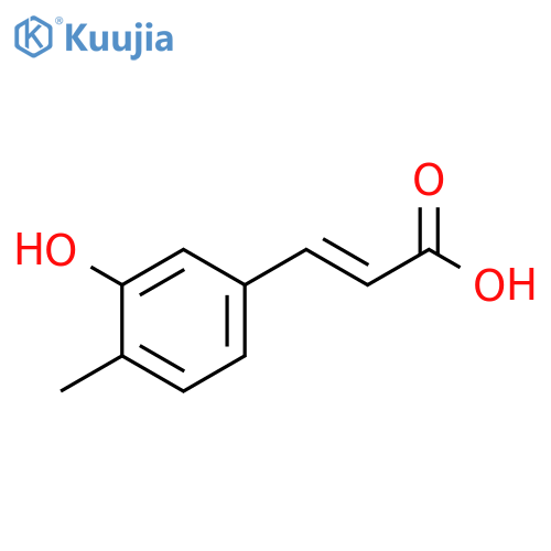 3-(3-hydroxy-4-methylphenyl)prop-2-enoic acid structure