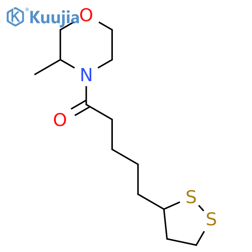 5-(1,2-Dithiolan-3-yl)-1-(3-methylmorpholin-4-yl)pentan-1-one structure