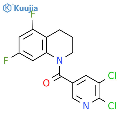 1-(5,6-Dichloropyridine-3-carbonyl)-5,7-difluoro-1,2,3,4-tetrahydroquinoline structure