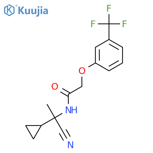 N-(1-cyano-1-cyclopropylethyl)-2-[3-(trifluoromethyl)phenoxy]acetamide structure