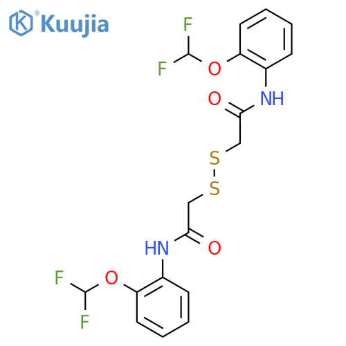 N-[2-(Difluoromethoxy)phenyl]-2-[({[2-(difluoromethoxy)phenyl]carbamoyl}methyl)disulfanyl]acetamide structure