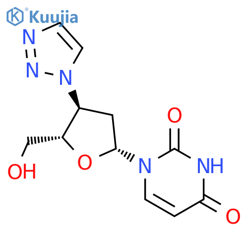 Uridine, 2',3'-dideoxy-3'-(1H-1,2,3-triazol-1-yl)- structure
