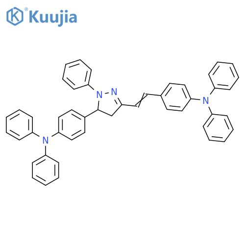Benzenamine,4-[2-[5-[4-(diphenylamino)phenyl]-4,5-dihydro-1-phenyl-1H-pyrazol-3-yl]ethenyl]-N,N-diphenyl- structure