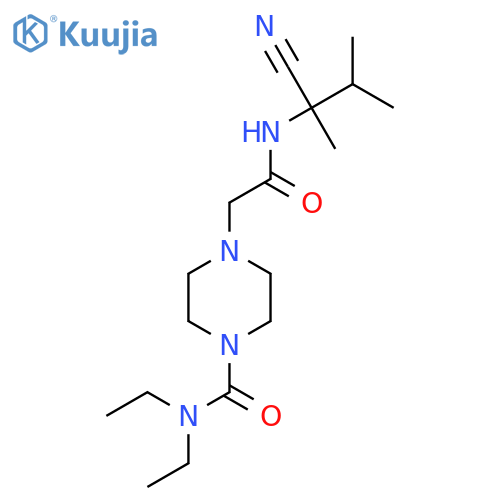 4-{[(1-Cyano-1,2-dimethylpropyl)carbamoyl]methyl}-N,N-diethylpiperazine-1-carboxamide structure