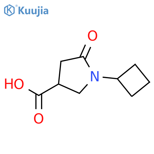 1-Cyclobutyl-5-oxopyrrolidine-3-carboxylic acid structure