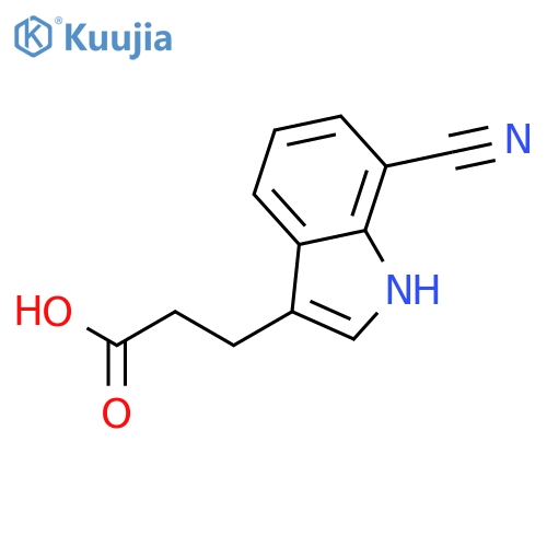 3-(7-Cyano-1H-indol-3-yl)propanoic acid structure