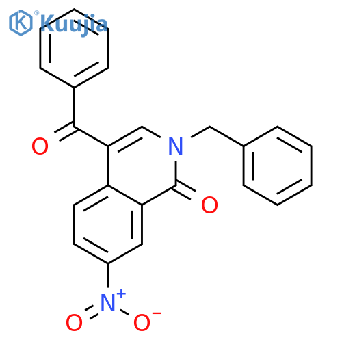 1(2H)-Isoquinolinone, 4-benzoyl-7-nitro-2-(phenylmethyl)- structure