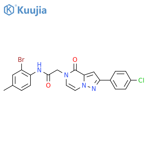 N-(2-bromo-4-methylphenyl)-2-[2-(4-chlorophenyl)-4-oxo-4H,5H-pyrazolo[1,5-a]pyrazin-5-yl]acetamide structure