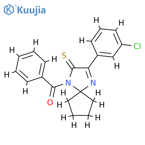 1-Benzoyl-3-(3-chlorophenyl)-1,4-diazaspiro[4.4]non-3-ene-2-thione structure