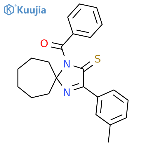 1-Benzoyl-3-(3-methylphenyl)-1,4-diazaspiro[4.6]undec-3-ene-2-thione structure