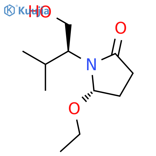 2-Pyrrolidinone,5-ethoxy-1-[1-(hydroxymethyl)-2-methylpropyl]-, [S-(R*,R*)]- (9CI) structure