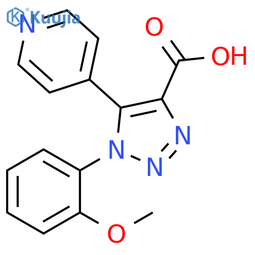 1-(2-methoxyphenyl)-5-(pyridin-4-yl)-1H-1,2,3-triazole-4-carboxylic acid structure