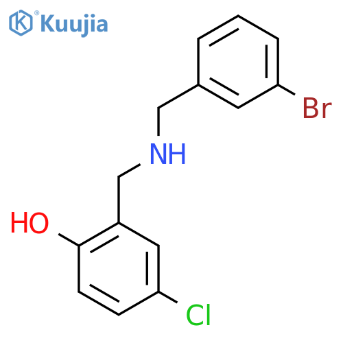 2-(((3-Bromobenzyl)amino)methyl)-4-chlorophenol structure