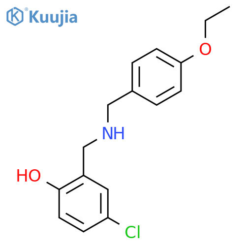 4-Chloro-2-{[(4-ethoxybenzyl)amino]methyl}phenol structure