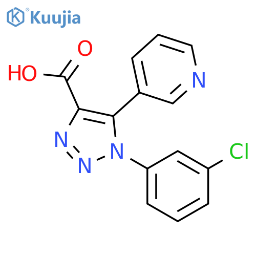 1-(3-chlorophenyl)-5-pyridin-3-yl-1H-1,2,3-triazole-4-carboxylic acid structure