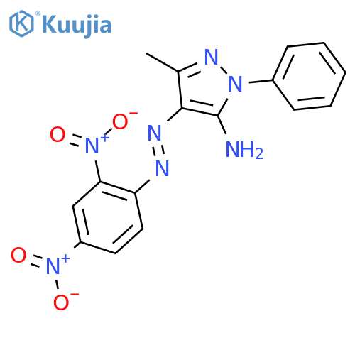 1H-Pyrazol-5-amine,4-[2-(2,4-dinitrophenyl)diazenyl]-3-methyl-1-phenyl- structure