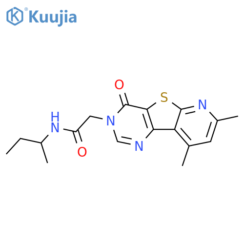N-(butan-2-yl)-2-{11,13-dimethyl-6-oxo-8-thia-3,5,10-triazatricyclo7.4.0.0^{2,7}trideca-1(9),2(7),3,10,12-pentaen-5-yl}acetamide structure