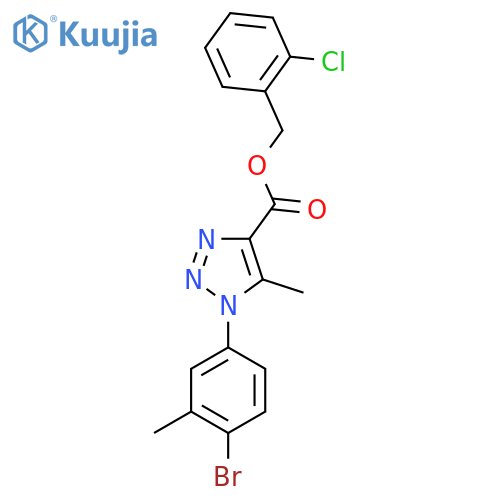 (2-chlorophenyl)methyl 1-(4-bromo-3-methylphenyl)-5-methyl-1H-1,2,3-triazole-4-carboxylate structure