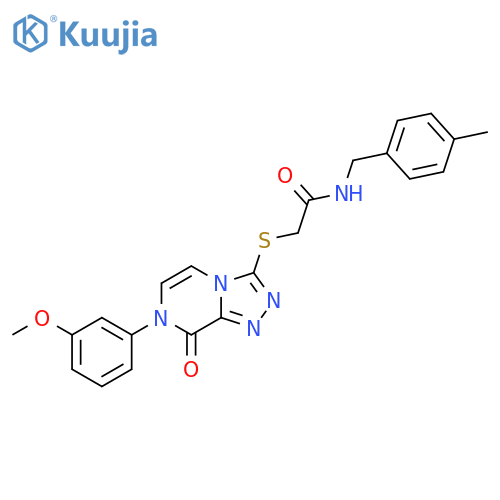 2-{[7-(3-methoxyphenyl)-8-oxo-7H,8H-[1,2,4]triazolo[4,3-a]pyrazin-3-yl]sulfanyl}-N-[(4-methylphenyl)methyl]acetamide structure