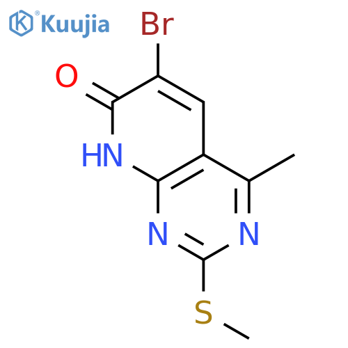 6-Bromo-4-methyl-2-(methylthio)pyrido2,3-dpyrimidin-7(8H)-one structure