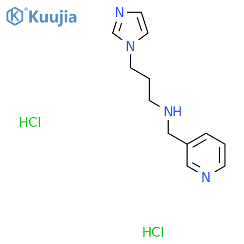3-(1H-Imidazol-1-yl)-N-(pyridin-3-ylmethyl)propan-1-amine dihydrochloride structure