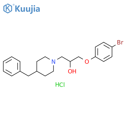 1-(4-benzylpiperidin-1-yl)-3-(4-bromophenoxy)propan-2-ol hydrochloride structure