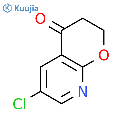 6-chloro-2,3-dihydropyrano[2,3-b]pyridin-4-one structure